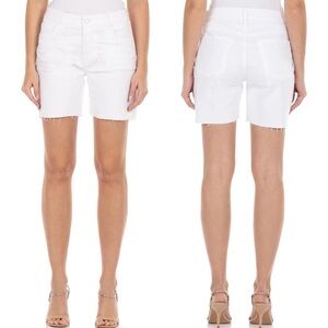 Nwt Fidelity Denim Jimi High Waist Denim Cut Off Shorts Vintage White Size 30